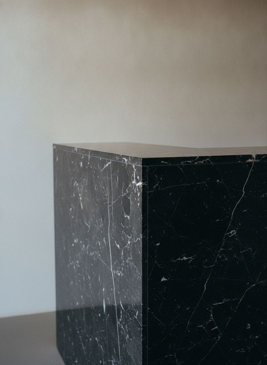 Bancone Fondale in marmo Nero Marquina