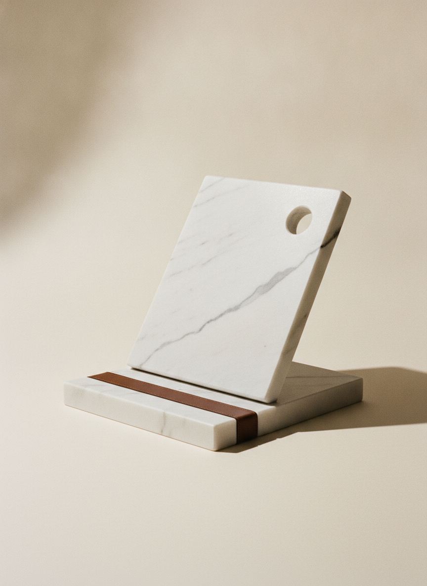 Poggia-tablet Scoglio in marmo bianco di Carrara