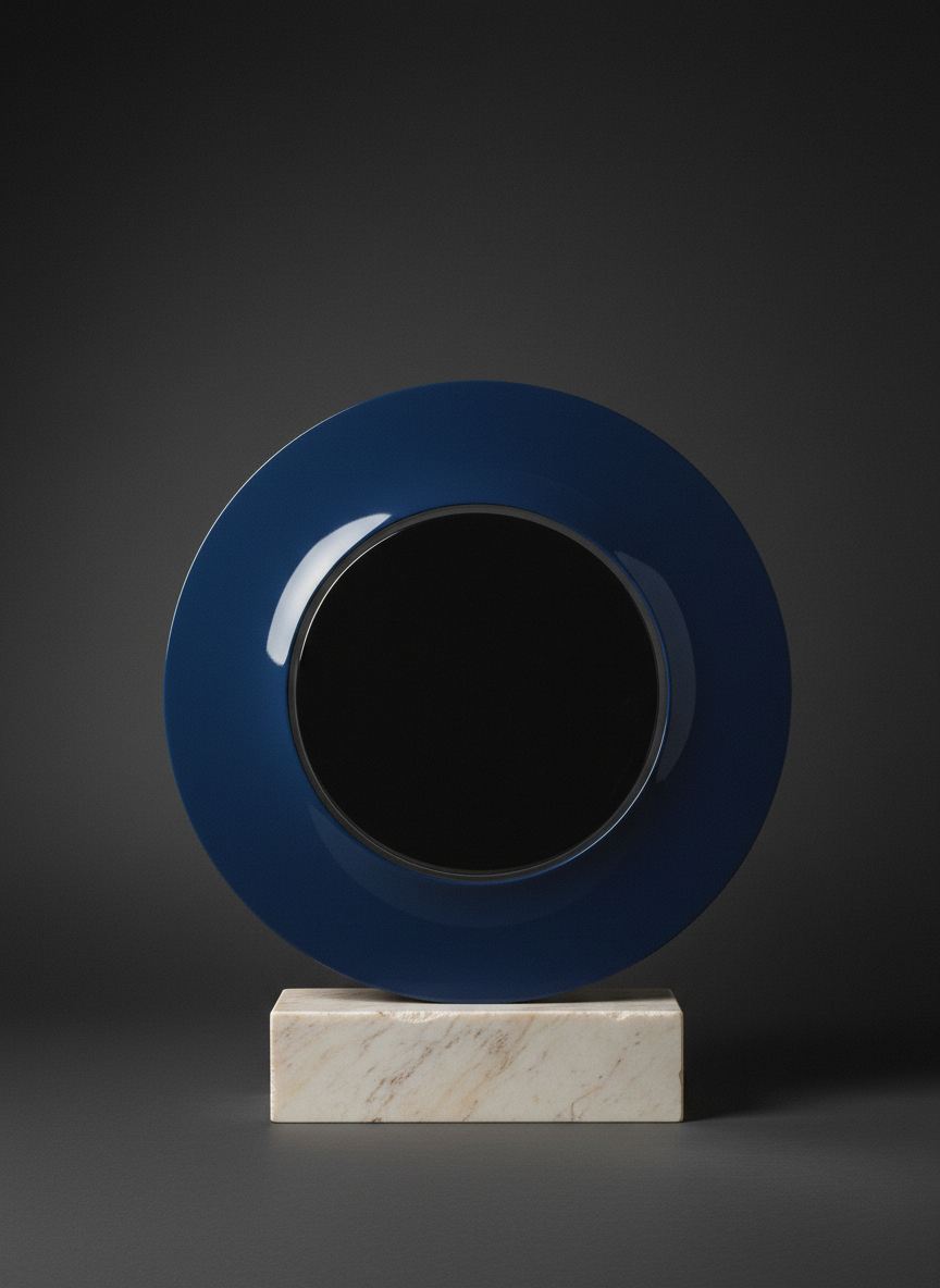 Scultura Eclissi in resina lucidata