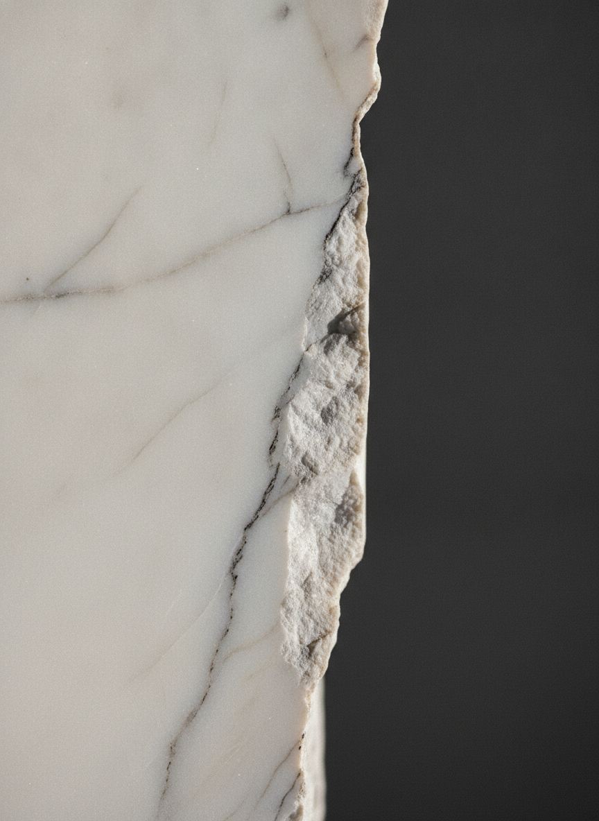 Scultura Respiro in marmo bianco di Carrara, dettaglio